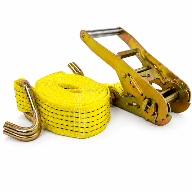 50mm (200kg)  Heavy-Duty Yellow Ratchet Strap